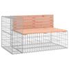 VidaXL Garden Bench Design Gabion 122x71x65.5 Cm Solid Douglas Wood 834384