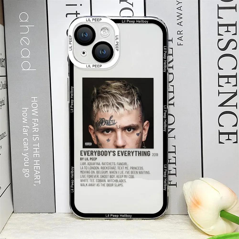 Чехол для телефона Lil Peep Hellboy Love для IPhone 16 15 14 13 12 11 Pro Max Mini 7 8 15Plus SE2 X XS MAX Прозрачный Мягкий Чехол Fundas
