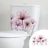 Розовый цветок наклейка на унитаз Съемная самоклеящаяся водонепроницаемая ПВХ гостиная настенная живопись ванная комната украшение на крышку унитаза