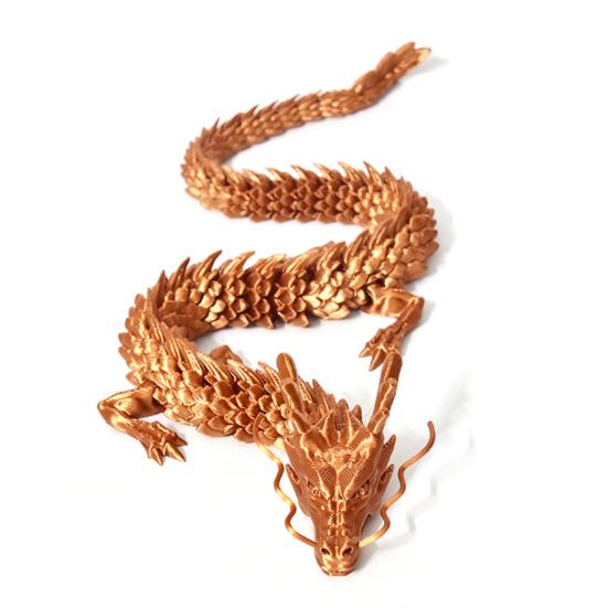 Китайская статуя дракона, напечатанная на 3D-принтере, фигурка дракона с подвижными суставами, шарнирная скульптура дракона, украшение стола для домашнего офиса