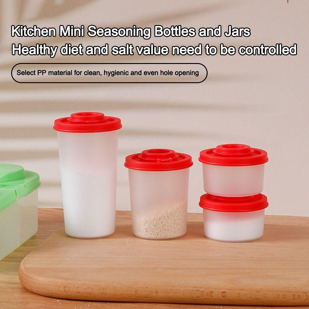 Plastic Seasoning Jar Mini Spice Container Durable Salt and Pepper Spice Shaker Salt Pepper Sugar