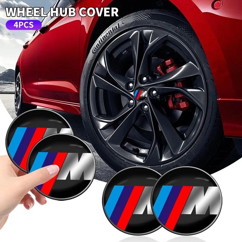 4Pcs 56mm Car Styling Wheel Center Hub Cap Badge Emblem Sticker For BMW M M3 M5 M6 X3 E46 E90 F30 G20 E36 E34 X6 G20 G30