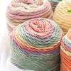 2 Pcs Rainbow Cotton Yarn Segment Dyeing 100g/Ball 5 Strands Of Thick Wool Line DIY Knitting Crochet Sweater Scarf Blanket