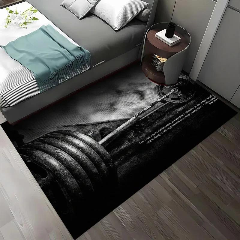 3D Printing GYM Theme Large Area Carpets for Home Living Room  Children's Bedroom Sofa Doormat Kitchen Floor Rugs Anti-slipDecor
