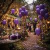 Set de 10 ballons gonflables 30 cm violet