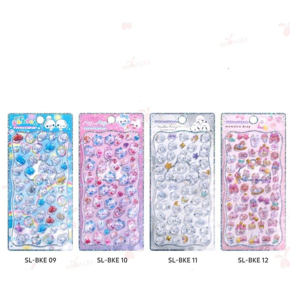 Embossed Animal 3D Crystal Sticker Diy Crafts Melody 3D Relief Stiers Drop Particle Decal Pvc Relief Decorative Sticker