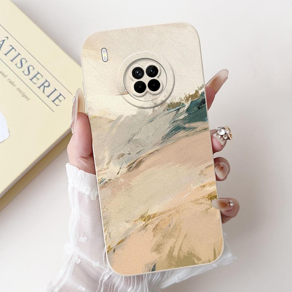 For Huawei Y9a Case Fashion Cute Cartoon Luxury Flowers Silicone Back Cover For Huawei Y9a Phone Case Shockproof Bumper FRL-L22