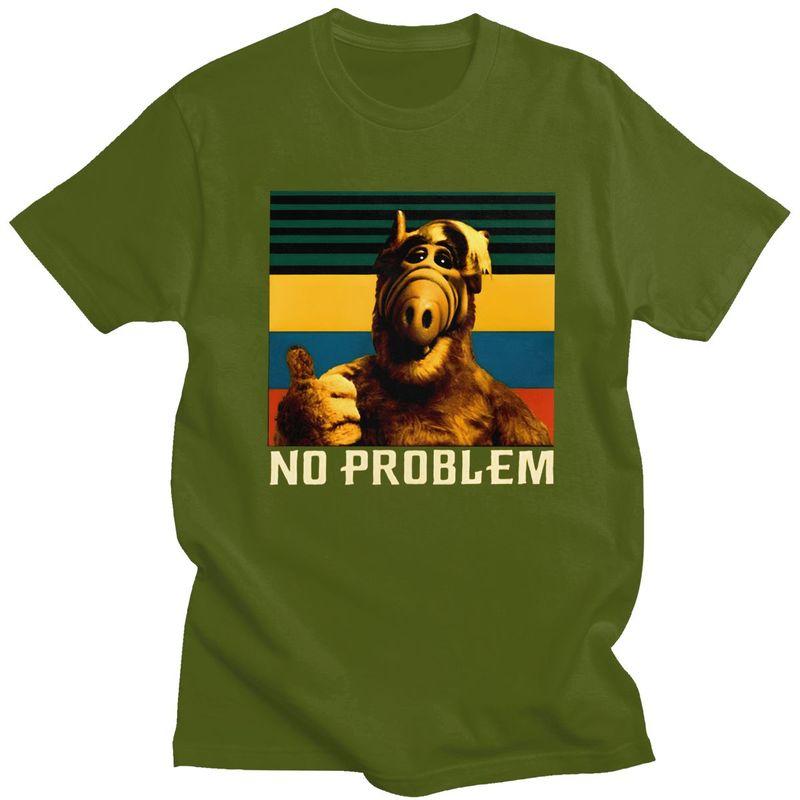 Custom No Problem Alf T Shirts for Unisex 100% Cotton Tees Alien Life Form Tshirts Short-Sleeve Casual T-shirt Clothes