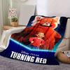 1pc, Disney Turning Red Red Panda with Girl Perfect for Home Decor, Couch Blanket, Outdoor Blanket, Gift, Flannel Throw