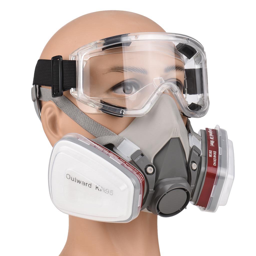 Reusable Respirator Half Facepiece 6200 Gas Mask Breathing Protection Respirators with Safety