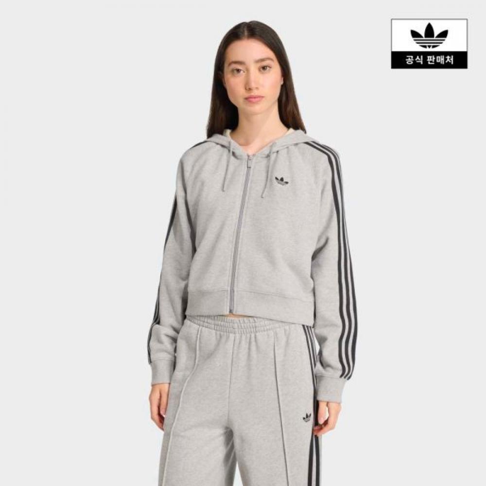 Adidas Adicolor 3 Stripes Short Zip Hoodie Jx5282