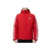 Adidas 3ST Down Jacket With Logo Print, Pocket Stripes, And Hood Men Outerwear Red H23082