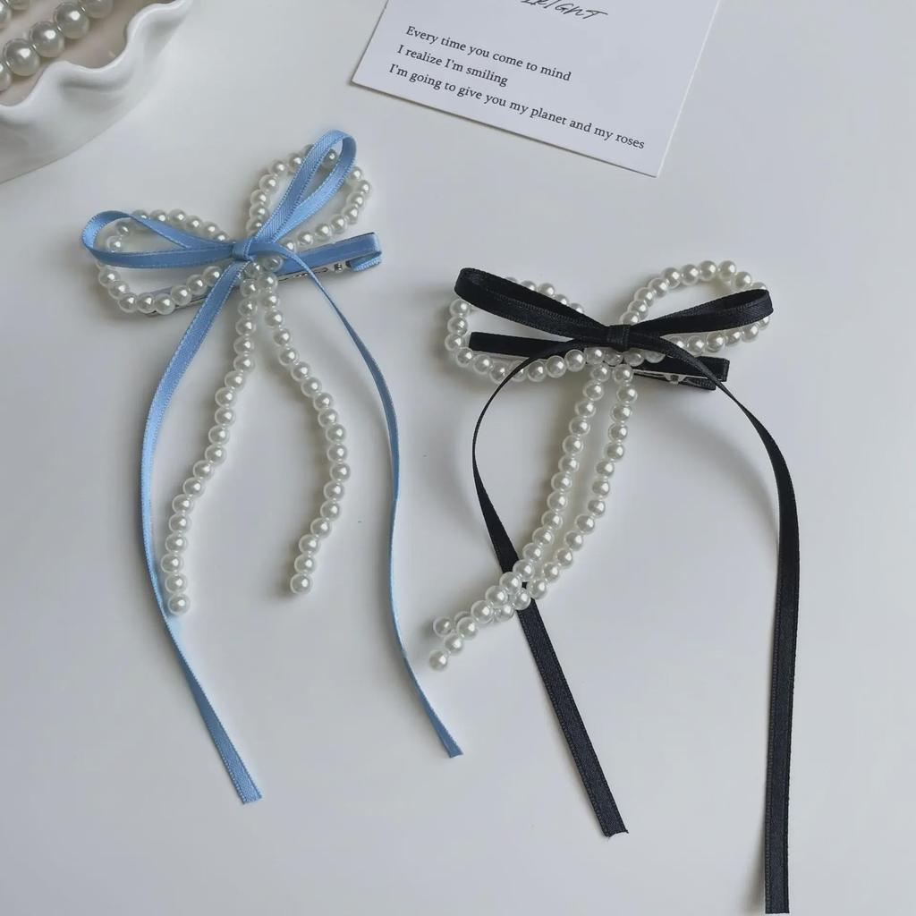 Заколка для волос Sweet Forest Pearl Bow - милый, девчачий, элегантный стиль