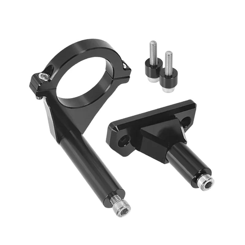 For QJMOTOR RRQ600 Motorcycle Aluminum Steer Damper Mounting Bracket Kit RRQ600 2018 2019 Fiber Carbon Accessories