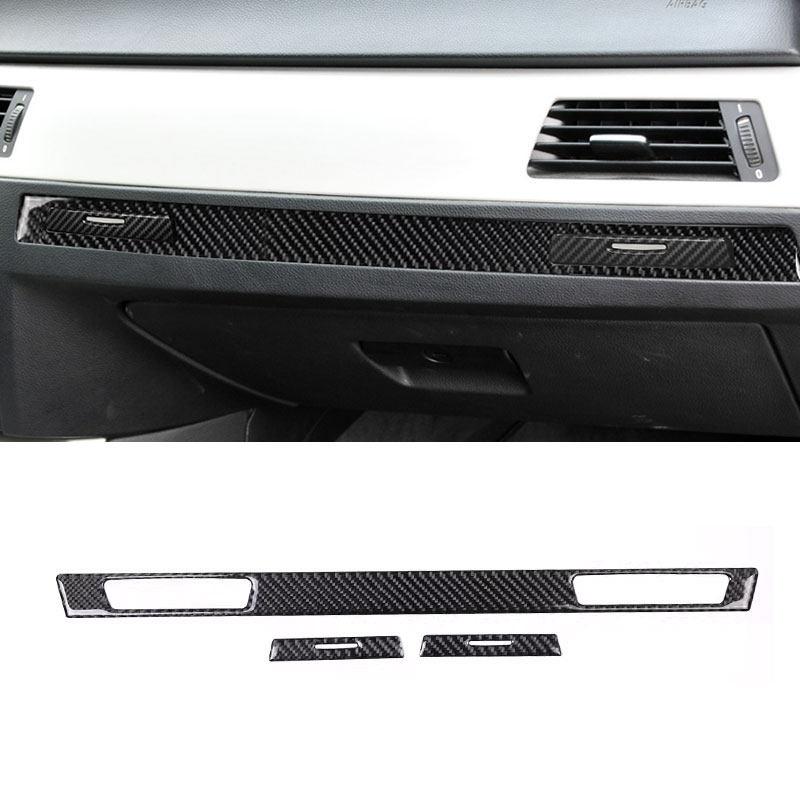 Для BMW 3 серии E90 E92 E93 2005 - 2011 2012 Автомобильная центральная консоль Панель приборной панели пассажира Декоративная полоса Крышка подстаканника Рамка Отделка