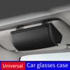 Car Glasses Case Sun Visor Storage Box Multifunctional Non-destructive Installation Creative Car Sunglasses