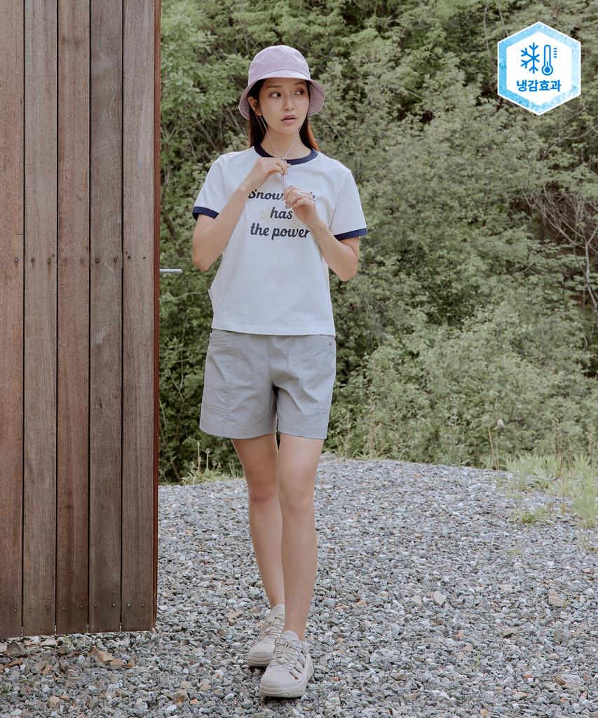 SNOWPEAK APPAREL Охлаждающие корневые женские рабочие шорты (S25Mwrhp65) Туманно-серый