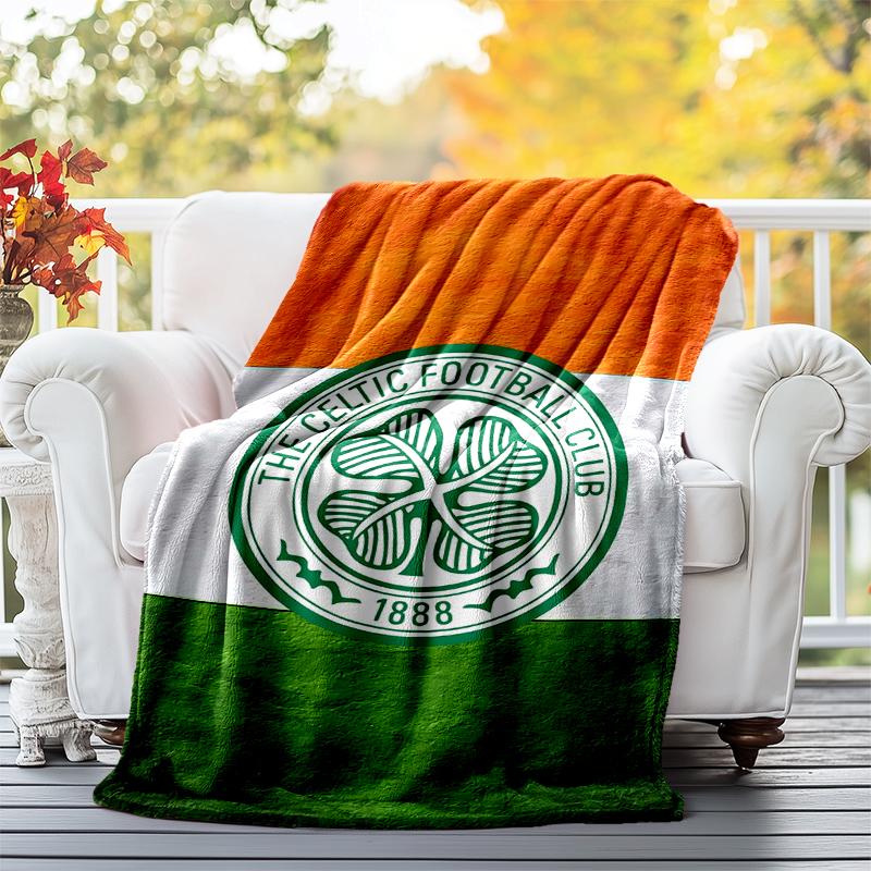 Celtic FC Flannel Blanket Soft All-Season Throw, Design for Camping, Car Travel, Hiking Sofa, Bed, Office Perfect Gift for Parties
