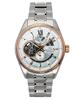 Star Contemporary Stainless Steel Skeleton Ivory Dial Automatic RE-AV0123G 100M Men's Watch