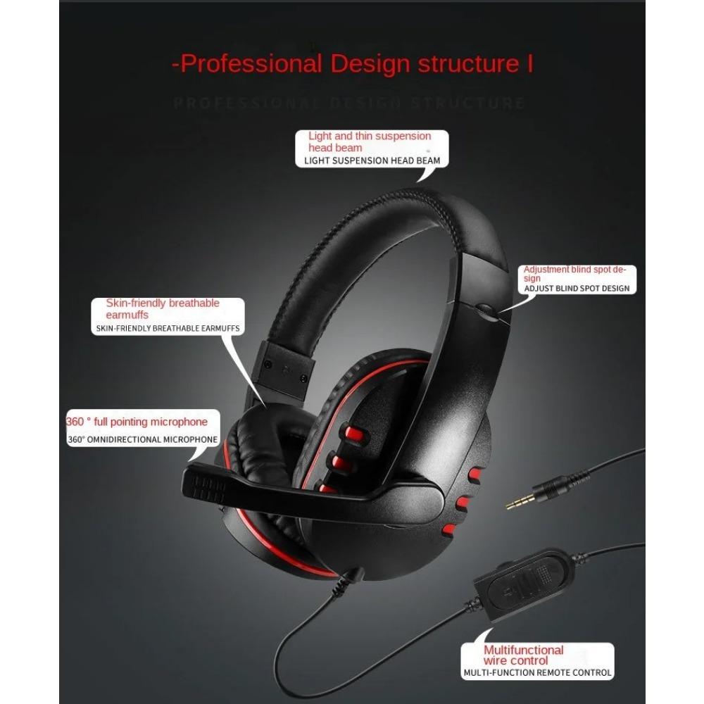 Gaming Headset Headphone with Microphone for PS5, PS4, Nintendo Switch, Playstation4 Vita, Mac, Laptop, Tablet, Computer, Mobile Phones (3.5mm Plug)