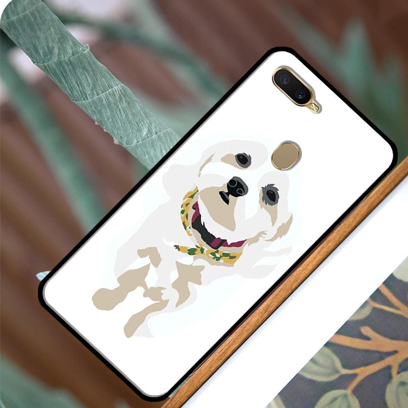Чехол с мальтийской собакой для OPPO A83 A91 A93 A1K A15 A3S A54 A74 A94 A5 A9 A31 A53 A52 A72 A53S, задняя крышка