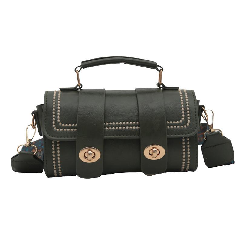 Маленькая прямоугольная сумка из полиуретана для женщин с застежкой-замком и карманом для смартфона для повседневного использования