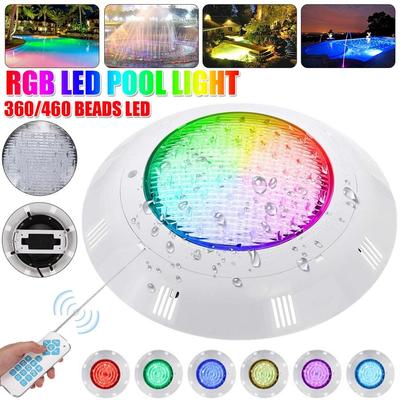 IP68 RGB светодиодный светильник для бассейна 360/460LED водонепроницаемый AC12V уличный подводный светильник для пруда с дистанционным управлением