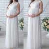 Women Pregnant Lace Long Maxi Maternity Gown Photography Props Dress Clothes
