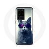 Чехол для Samsung Galaxy S20 Ultra Cat Purple Glass Style
