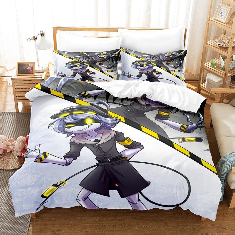 Fashion 3D Printing Anime Murder Drones Bedding Set Cartoon Three-piece Set Adult Kid Bedroom Duvet Cover Sets Home Textiles