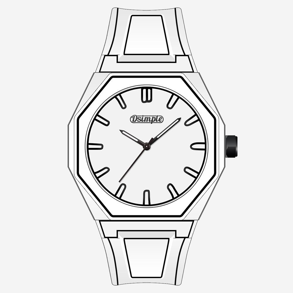 Trend Line Watch Comic Student Two Dimensional Quartz Watch Art Design Personality Watch Trend Watch
