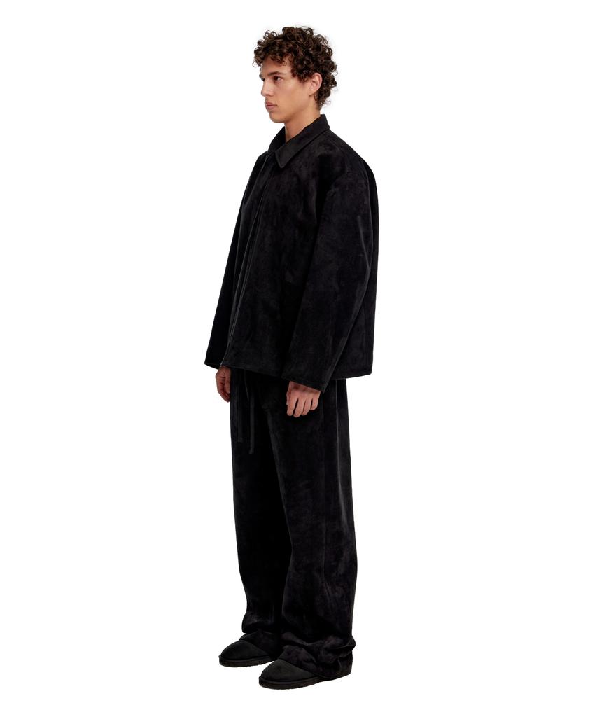 Era Men Suede Effect Oversized Jacket - Black