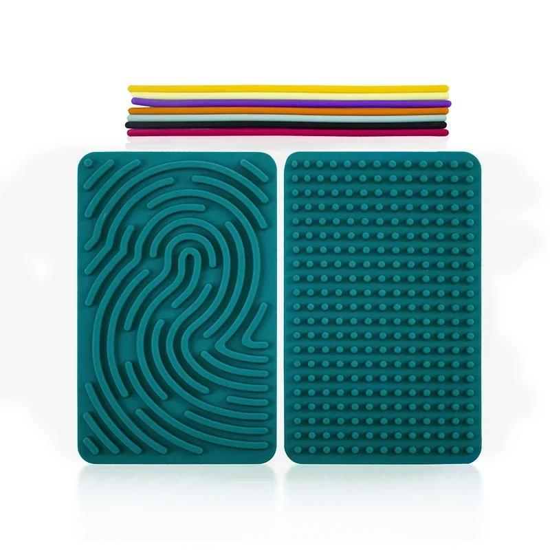 Sensory Activity Board for Kid Busy Board Motor Skills Montessori Toy Relaxing Stress Colored Silicone Rod Travel Toy Gift Boy