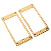 2 Pcs Electric Guitar Pickup Frame Guitar Replacement Metal Humbucker Pickup Mounting Ring for Decoration Gold