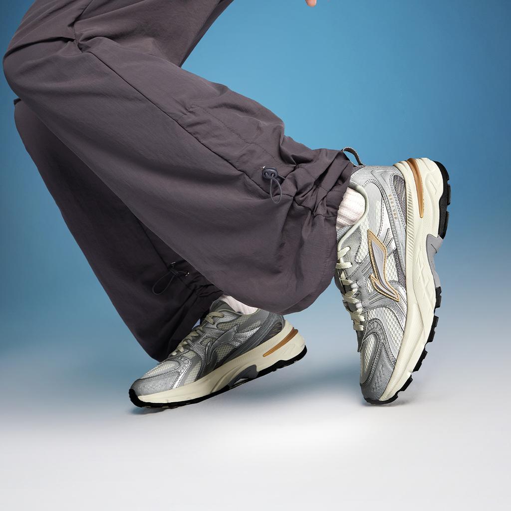 Li Ning Beichen 2K Y2K Millennium Style Comfortable Versatile Retro Thick Sole Increased Height Non-Slip Wear-Resistant Low-Top Dad Shoes AGCU323-6