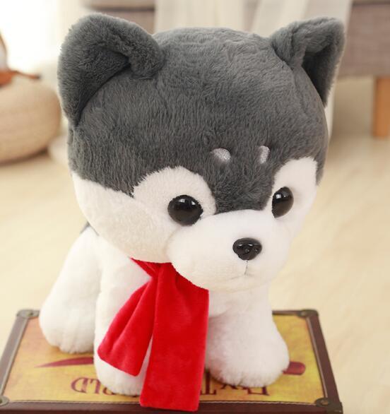 1 шт. 30 см Милая мягкая собачка с шарфом Мягкая Милая мультяшная плюшевая собачка Игрушки Кукла для детей B