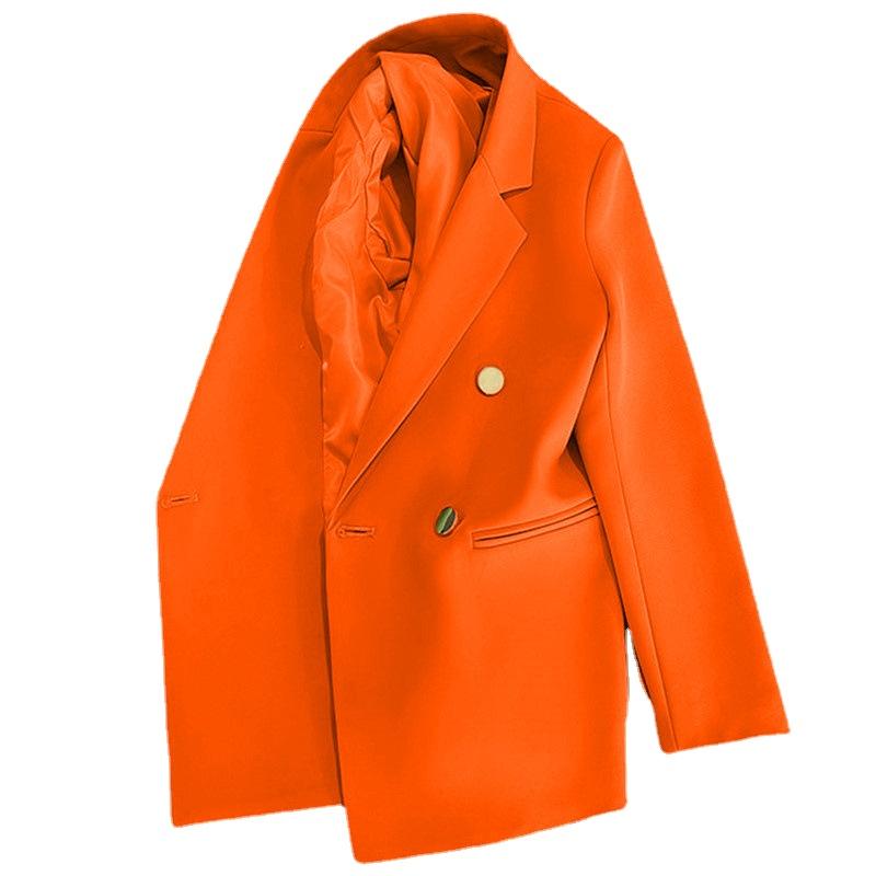 Азиатский размер модный повседневный женский однотонный пиджак с карманами костюм с длинным рукавом кардиган разноцветные пиджаки куртка