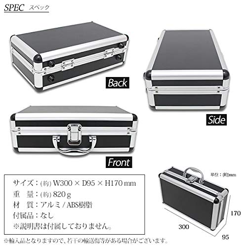 Black Aluminum Case with Aluminum Frame, Small Tool Box, Gun Case, Hard Toolbox, Aluminum Case