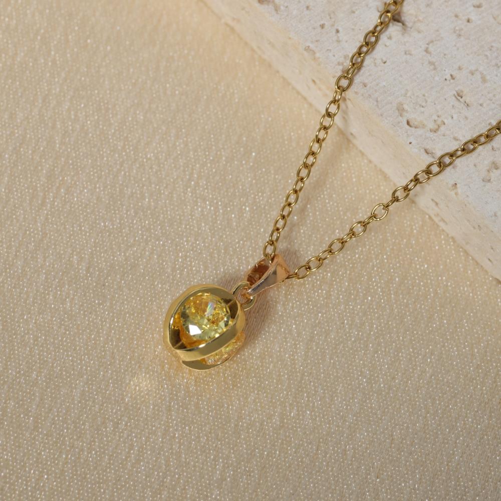 Простые круглые подвески-ожерелья для женщин, ожерелье с цирконием, свадебные украшения, аксессуары