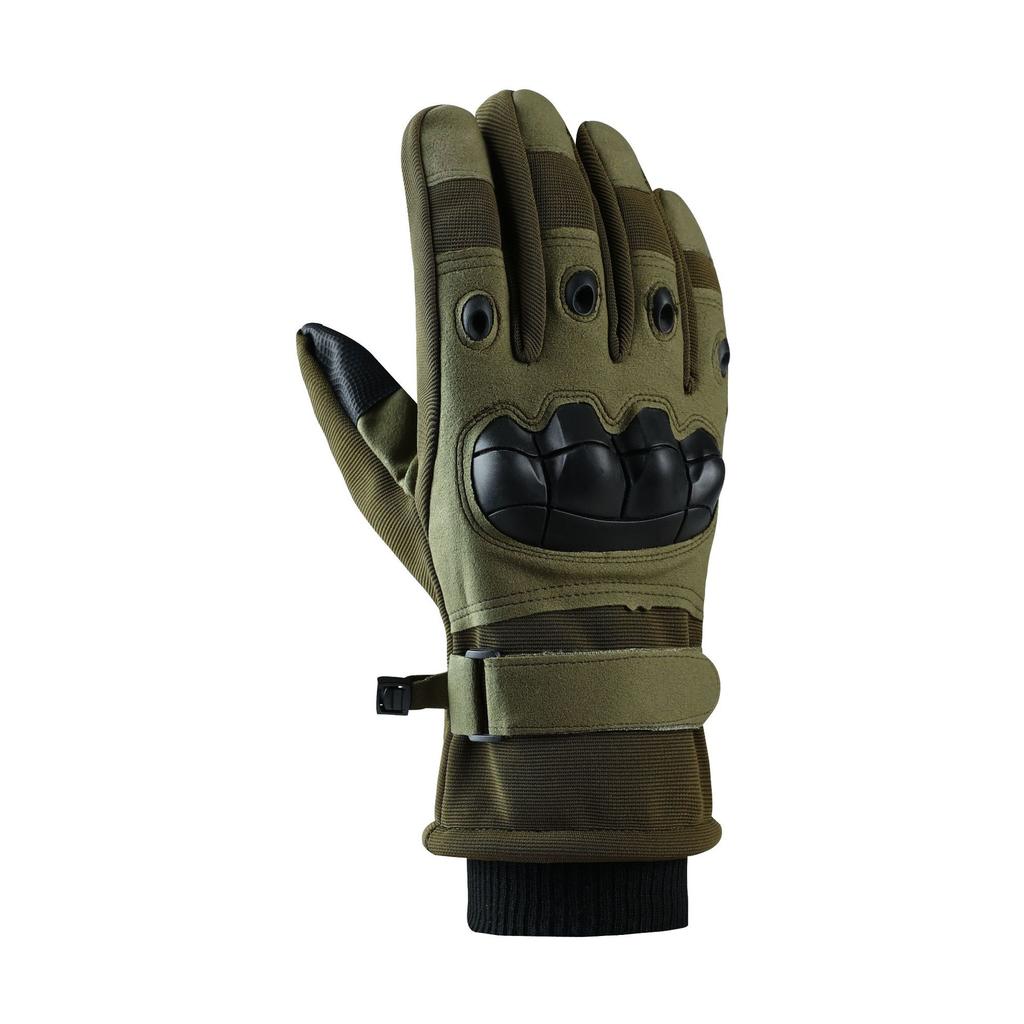 Tactical Gloves Men Cotton Lined Thick Touchscreen Windproof Waterproof Protective Fleece Warm Gloves