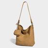 Niche Design Fashion Woven Bucket Bag for Women 2025 New Versatile Casual Lazy Style Commuter Shoulder Bag