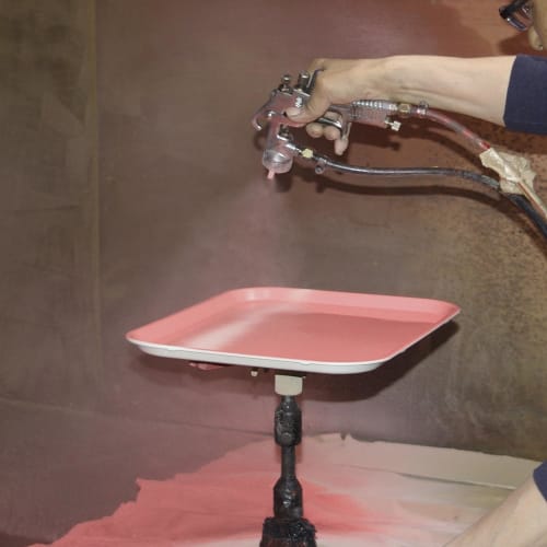 TATSU-CRAFT Pino Non-Slip Tray, 42cm, Yellow, with Non-Slip Surface, Microwave Safe, Stylish Plastic, Non-Slip Tray, Kitchen Accessories, Placemat, Su