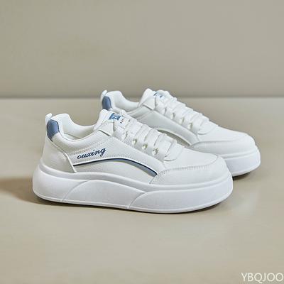 Женская спортивная обувь на весну-осень, повседневная, дышащая, удобная, с круглым носком, на толстой подошве, увеличивающая рост, женская обувь