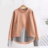 ZANZEA Women Casual Round Neck Long Sleeve Striped Pullover Sweatshirts