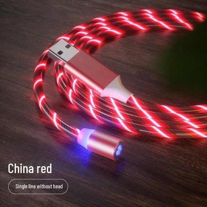 Magnetic Streamer One-to-Three Charging Cable for Apple, Huawei, Xiaomi. Fast Type-C Charging.