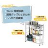 Kawaguchi Kouki Stainless Steel Stovetop Side Rack (2 Shelves & 3 Hooks) 21492
