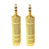 6.35mm To 3.5mm Adapter (2-Pack) Stereo Standard Plug To Stereo Mini Plug, Gold-Plated, for Headphones, Microphones, Instruments, and More