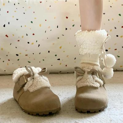 Все включено, обувь Boken на мягкой подошве, женская, новая зимняя бархатная обувь для снега 2025 года, ретро Boken, одинарная обувь, теплая хлопковая обувь