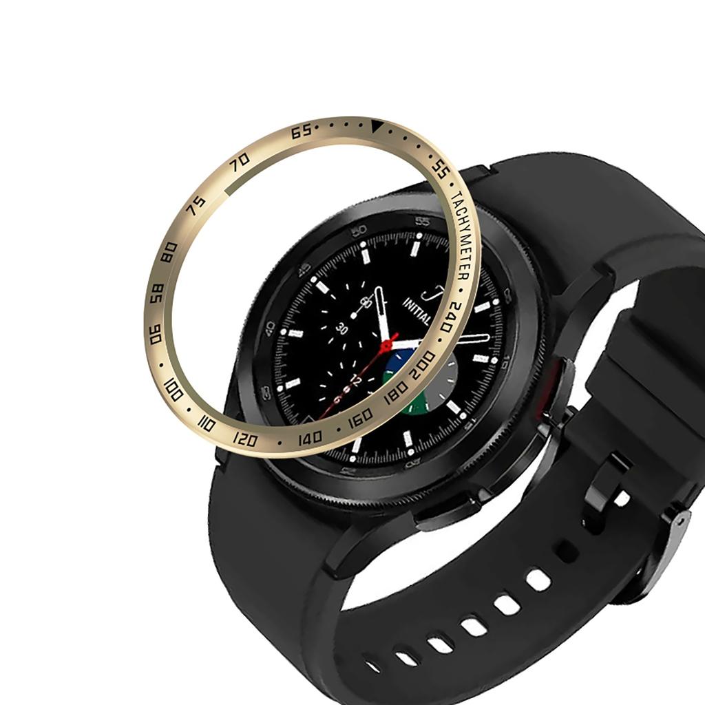 Кольцо безеля, стильный чехол из нержавеющей стали для Galaxy Watch4, классический защитный корпус 46 мм, металлический корпус, клейкая лента