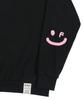 GRAVER [Unisex] Elbow Smile Drawing Sweatshirt_Black/Pink Logo